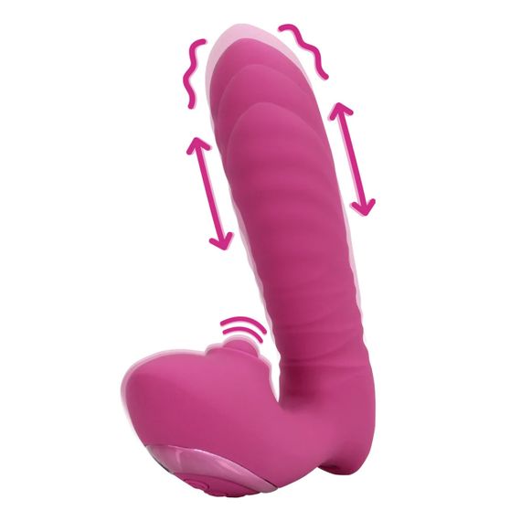 Вибратор для точки G Loveline Thrusting and Tapping Vibrator - Powerful Pink Sex Aura | Зображення 1