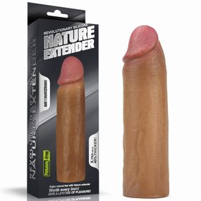 Насадка на пеніс Revolutionary Silicone Nature Extender 1.5, коричнева