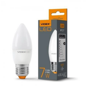 Лампа LED C37e 7W E27 4100 К 220 Videx