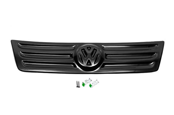Зимняя накладка на решетку (верхняя) Глянцевая для Volkswagen Caddy 2004-2010 гг | Зображення 4