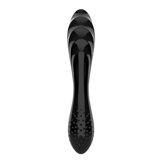 Двосторонній скляний дилдо Satisfyer Dazzling Crystal 1 Black, дуже міцний, без стопера | Зображення 1