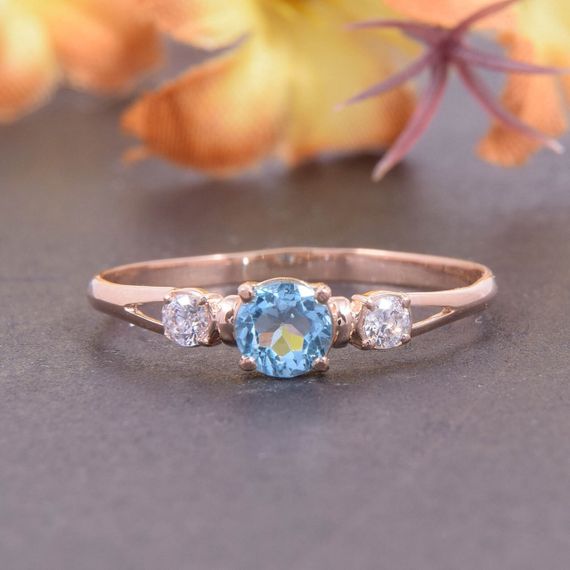 Кольцо из красного золота с топазом 21.5 | Зображення 3