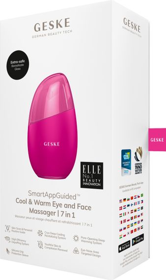 Масажер для обличчя GESKE Cool&Warm Eye and Face Massager 7в1 magenta | Зображення 7
