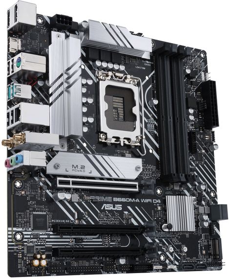 Материнcкая плата ASUS PRIME B660M-A WIFI D4 s1700 B660 4xDDR4 M.2 HDMI DP Wi-Fi BT mATX 90MB1AE0-M1EAY0 | Зображення 3