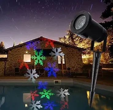 Вуличний лазерний проектор із малюнками Festival Projection Lamp 12 pictures star shower, Новорічний проектор | Зображення 7