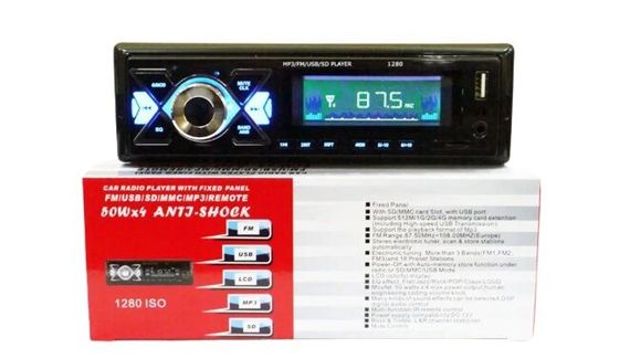Автомагнітола 1DIN 1280 ISO MP3/FM/USB/microSD карта чорний (MP3 1085_437) | Зображення 2