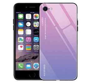 Чохол бампер Primo Gradient Glass для Apple iPhone 7 / iPhone 8 / SE 2020 / SE 2022 - Pink