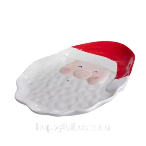 Блюдо сервировочное новогоднее Santa Claus 21*21,5 см с фарфора CR-1-32 | Зображення 1