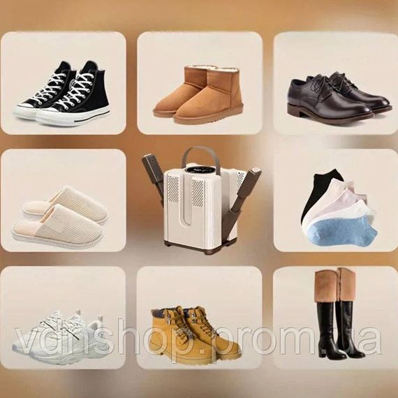 Електросушарка для взуття від мережі на 3 пари / Сушарка з УФ-дезінфекцією та таймером / Сушарка взуття ES-15 | Зображення 1