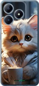 Чохол на Realme Narzo N63 Білий кіт "5646u-3852-2448"