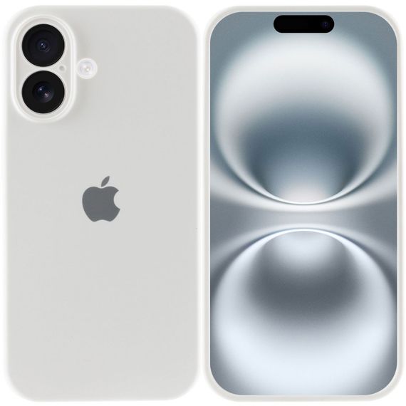 Чехол Silicone Case Full Camera Protective (AA) для Apple iPhone 16 (6.1") Белый / White | Зображення 2