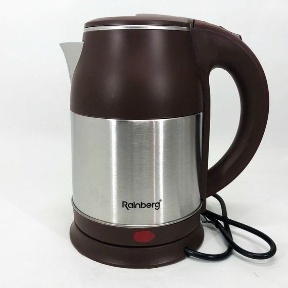 Электрочайник Rainberg RB-808 2 л нержавеющая сталь, тихий электрочайник хороший. HU-252 Цвет: коричневый | Зображення 3
