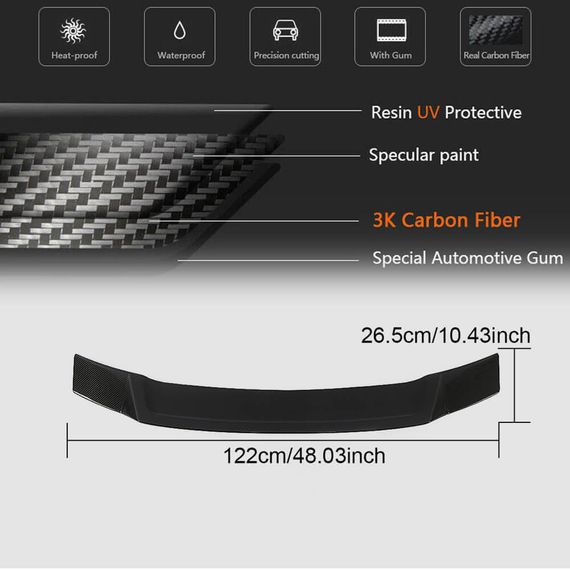 Спойлер V2 (для SD Carbon) для Ауди A4 B9 2015-2024 гг | Зображення 5