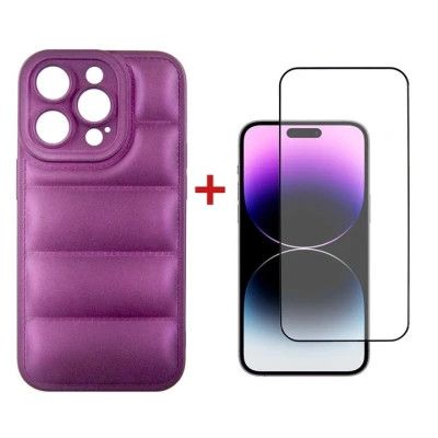 Чехол для мобильного телефона Dengos iPhone 14 Pro Case + Glass (Purple) (DG-KM-80)
