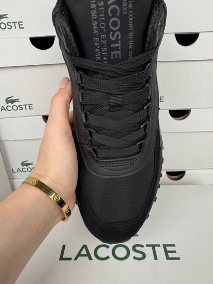 Зимние Мужские кроссовки New Lacoste Elite Active High Fur All Black (топ качество) А4865 44 28 - 28,5 см | Зображення 6