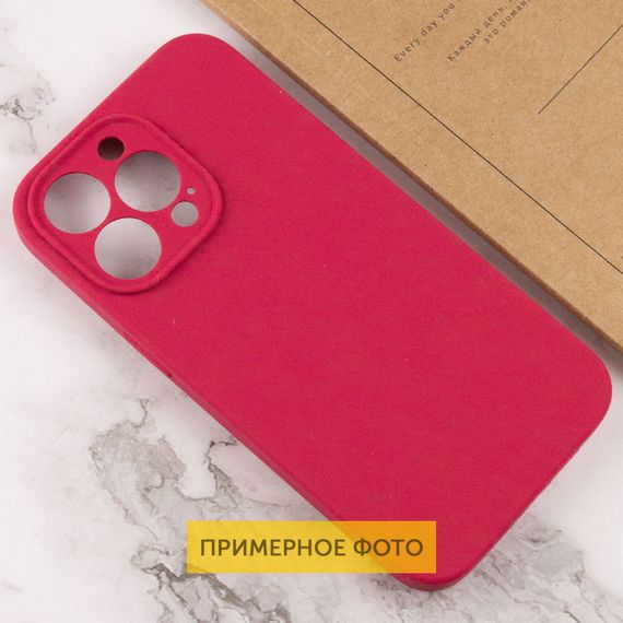 Чохол Silicone Case Full Camera Protective (AA) NO LOGO для Apple iPhone 16 Plus (6.7") Червоний / Rose Red | Зображення 2