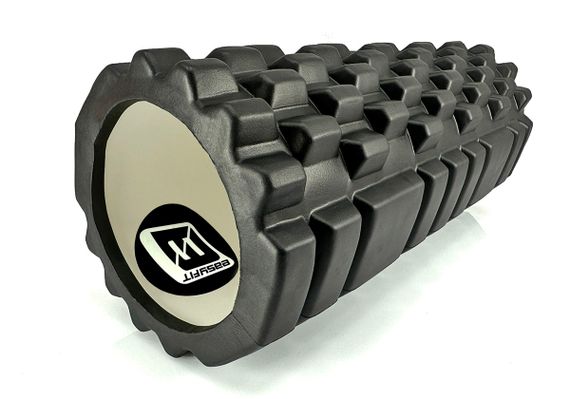 Масажний ролик EasyFit Grid Roller 33 см v.1.1 Чорний (EF-2020-BK)