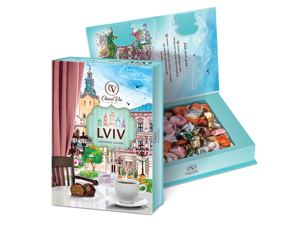 Набір цукерок Lviv Chocco Via художня коробка (213680)