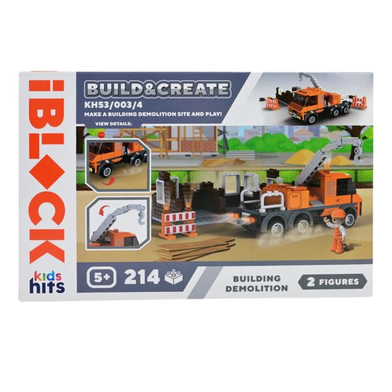 Конструктор "Демонтаж будівлі" KH53/003/4 Build & create Mini construction site IBLOCK, 214 деталей, в коробці (6906240052165) | Зображення 3