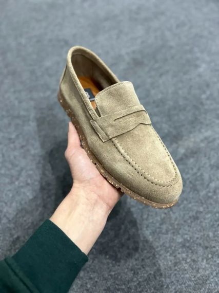 Замшеві чоловічі лофери Luciano Bellini Бежевий розмір 42 | Зображення 8
