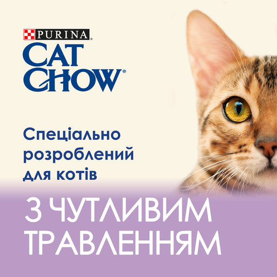 Вологий корм Purina CAT CHOW Adult для дорослих котів із чутливим травленням, лосось і цукіні 85г | Зображення 3