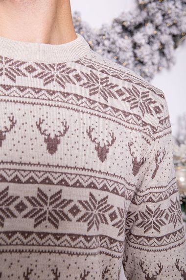 Светр чоловічий, колір бежевий, 161R706 | Зображення 4