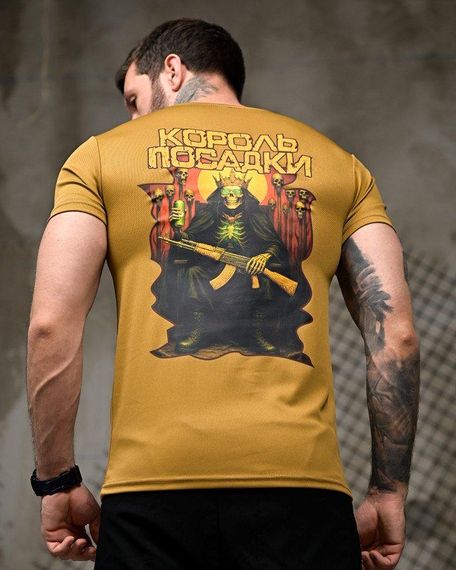 Тактична потоотводна футболка Король посадки coyot ПП7845 | Зображення 3