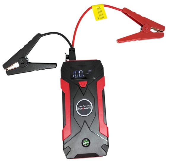 Пусковий пристрій для авто Jump Starter 12V 600A з USB і Type-C, бустер для запуску автомобіля, портативний power bank