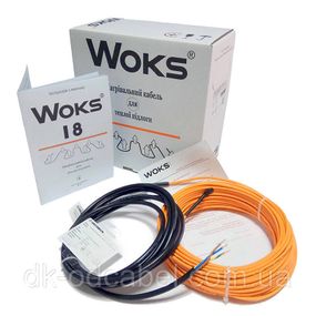 Нагрівальний кабель WOKS 18, 295 Вт, 16 м (Теплый пол Woks)