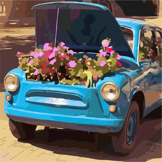Картина по номерам. Art Craft "Квітковий ретро" 40х40 см 10517-АС