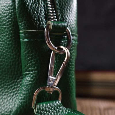Сумка Vintage Жіноча на плече з натуральної шкіри Зелена (22120) | Зображення 4