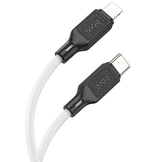 Дата кабель Hoco X90 Cool silicone Type-C to Lightning 20W (1m) White | Зображення 1