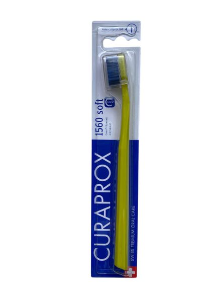 Зубна щітка Curaprox CS 1560 "Soft", d 0,15 мм. Салатовий з синім (LGB)