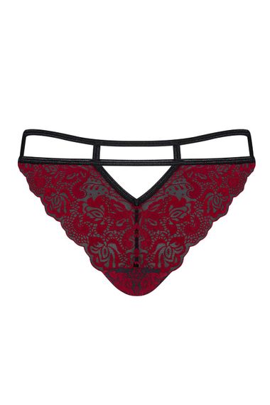 Трусики бразиліана Obsessive Sugestina Бордово-чорний L/XL | Зображення 3