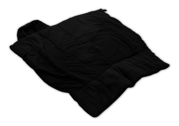 Спальний мішок з капюшоном 2.10х90 фліс чорний зимовий | Зображення 2