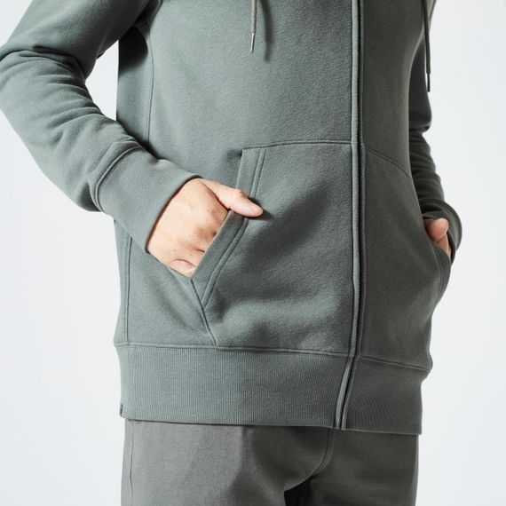 Толстовка чоловіча на блискавці хакі - 2XL. | Зображення 3