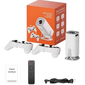Проектор відео-ігровий з джойстиками + пульт керування Android Projector HA-199 Білий