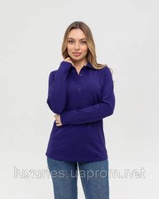 Футболка жіноча Поло з довгим рукавом, жіноча хопкова футболка Поло з довгим рукавом найвищої якості S, Фіолетовий