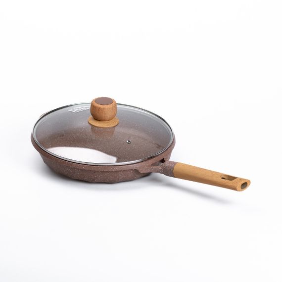 Алюмінієва сковорода 2,8 л з мармуровим антипригарним покриттям Ø 28 см кавова MGC HP-4-425CO | Зображення 4