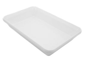Блюдо для викладання продуктів з меламіну 30×19,5×5,5 см біле
