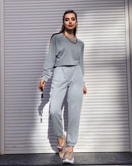 Костюм вільного крою блакитний XL | Зображення 1