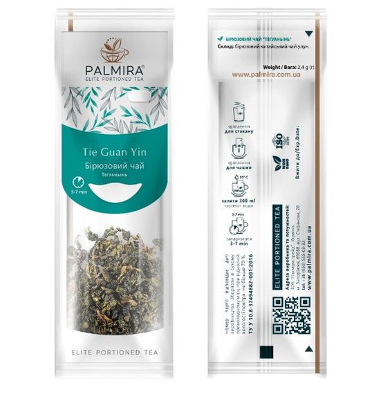 Бірюзовий чай Palmira "Тегуаньинь" (Tie Guan Yin) - 10 шт. | Зображення 1