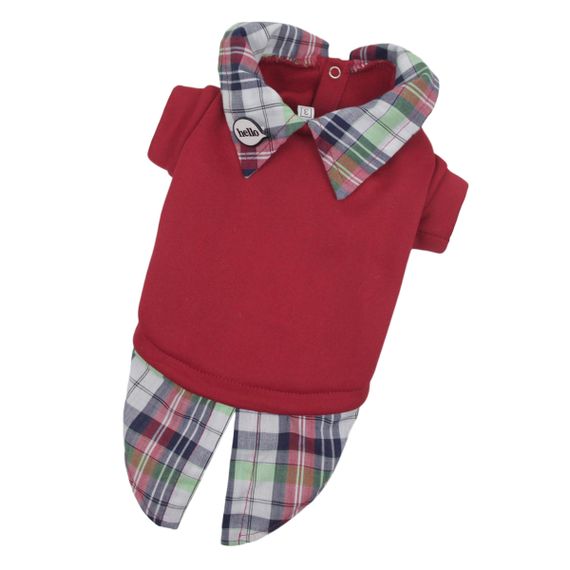 Толстовка з сорочкою червона Y-296 | Зображення 1