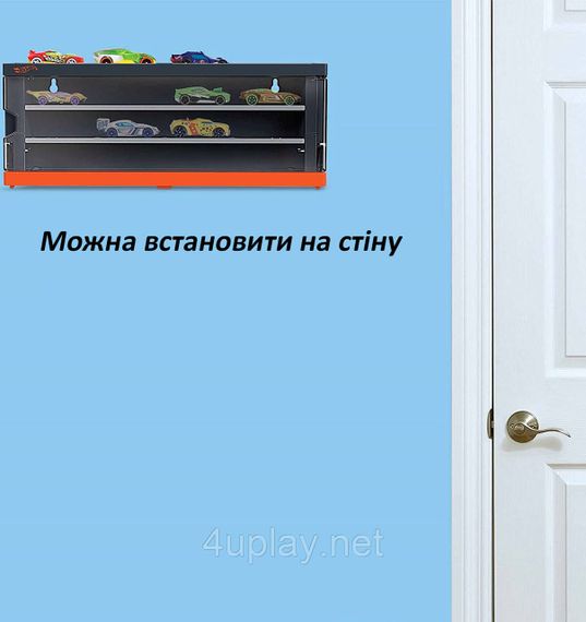 Прозрачный кейс дисплей + 8 машинок Хот Вилс Hot Wheels Race Case with 8 Toy Cars Интерактивный контейнер | Зображення 6