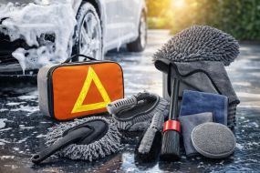 Набір для миття та детейлінгу автомобіля Flex Drive, 9 в 1