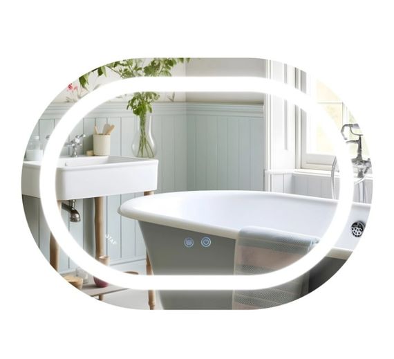 Дзеркало Qtap Gemini (GE1) овальне з LED-підсвічуванням Touch QT2578R6080