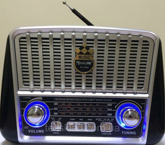 Портативна колонка Golon RX-455S USB/акумулятор сонячна панель