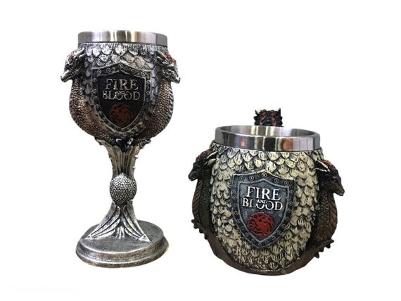 Подарунковий набір Чашка Келих 3D Гра Престолів Game Of Thrones Fire and Blood Будинок Таргарієн | Зображення 3