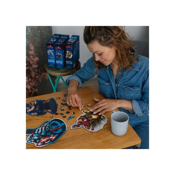 Пазл Trefl Wooden Marvel Heroes Відважна залізна людина 160 елементів (5900511201833) | Зображення 5