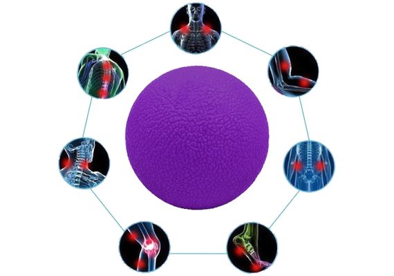 Масажний м'ячик EasyFit TPR 6 см фіолетовий (EF-2075-V) | Зображення 1